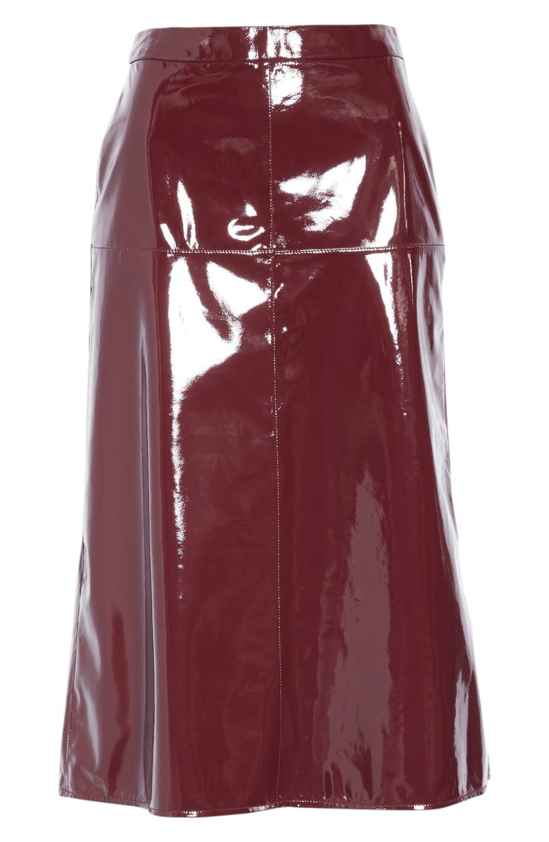 Lewit Patent Leather Midi Skirt, Alternate, color, 