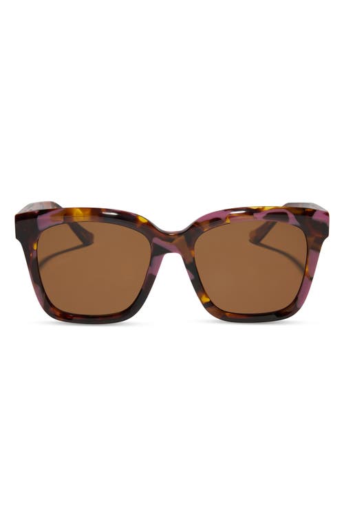 DIFF Meredith 54mm Square Sunglasses in Brown 