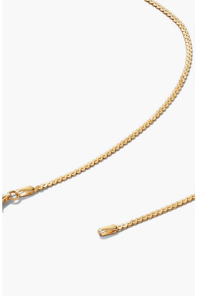 Serpentine Chain Necklace, Alternate, color, 14k Yellow Gold