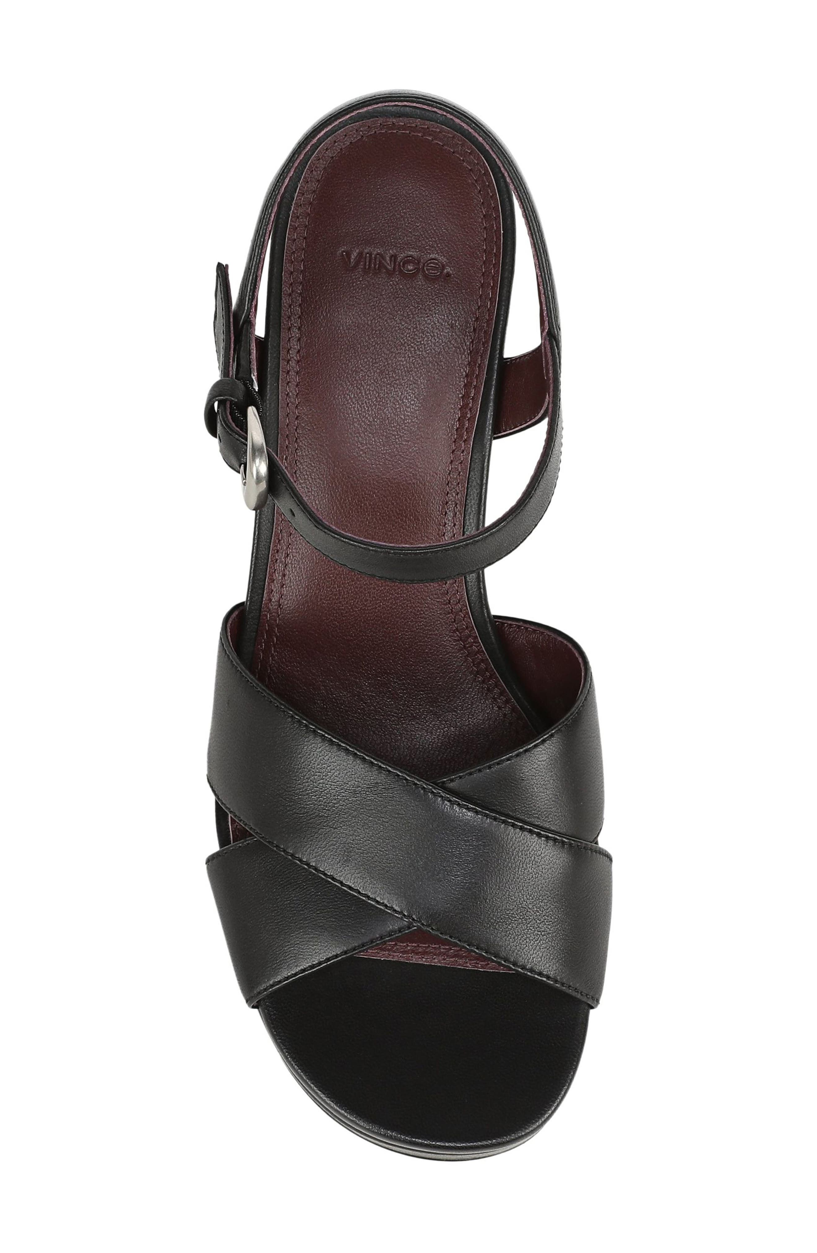 Vince Ericka Ankle Strap Platform Sandal, Alternate, color, Black