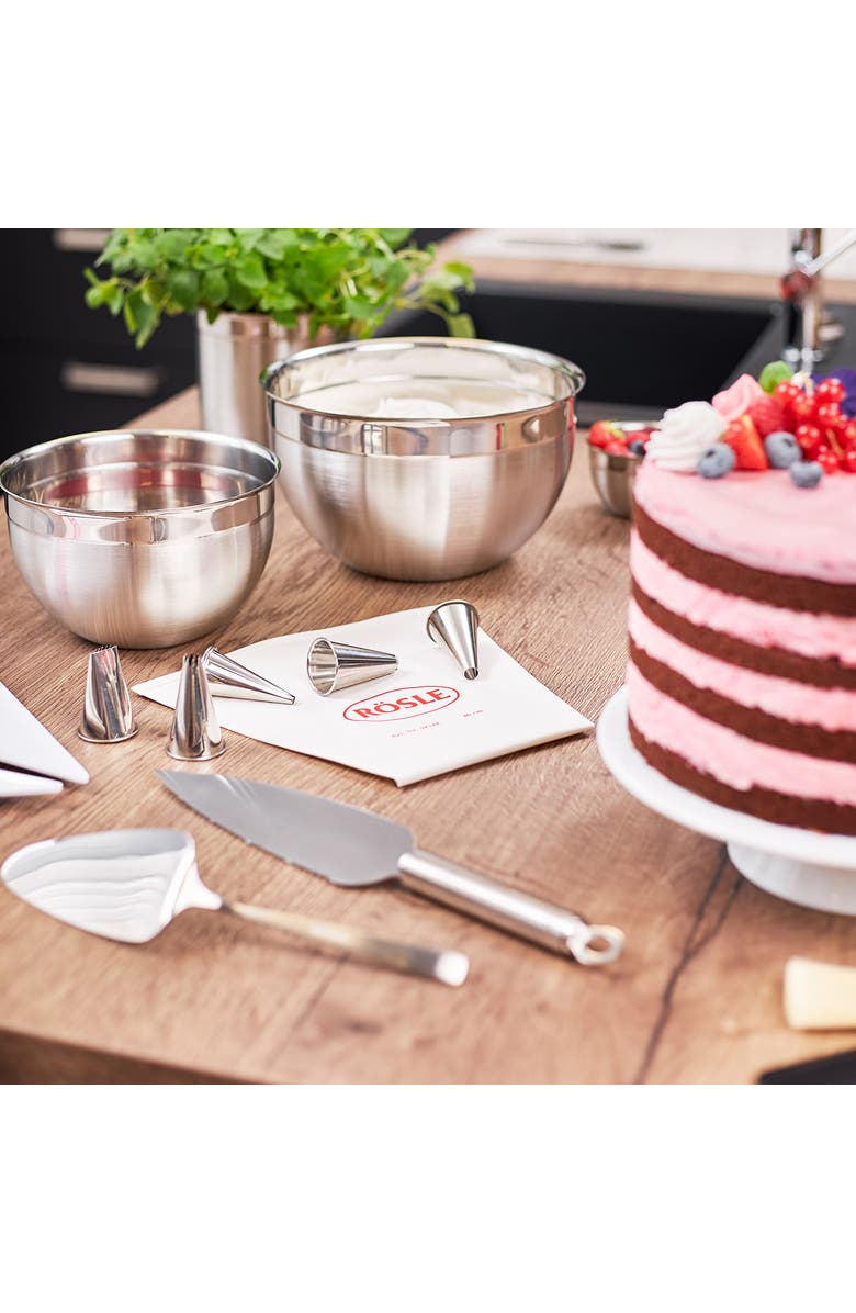 Rosle Stainless Steel Serrated Pie Server with Ergonomic Handle, Alternate, color, Silver