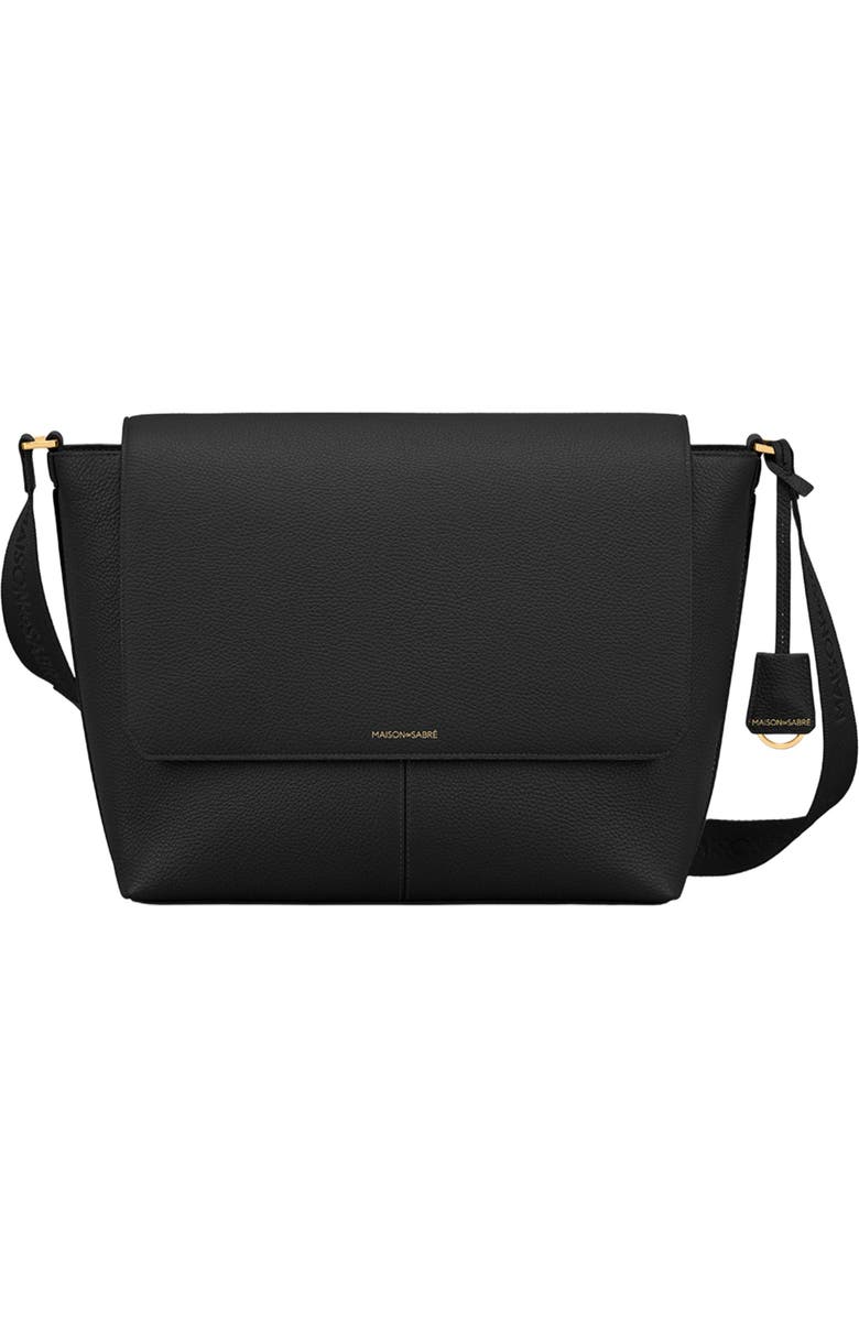 MAISON de SABRÉ Leather Flaire Messenger Bag, Main, color,