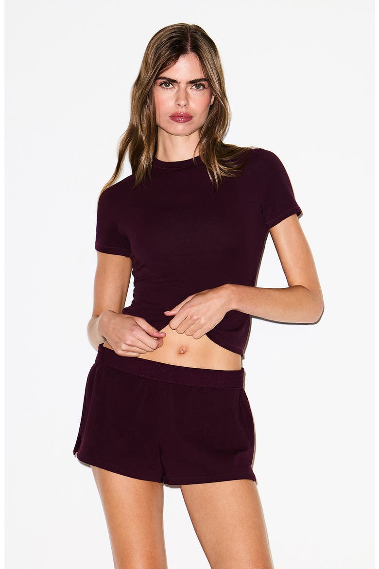 Stretch Cotton Jersey T-Shirt, Alternate, color, Z/DNUCURRANTDNU