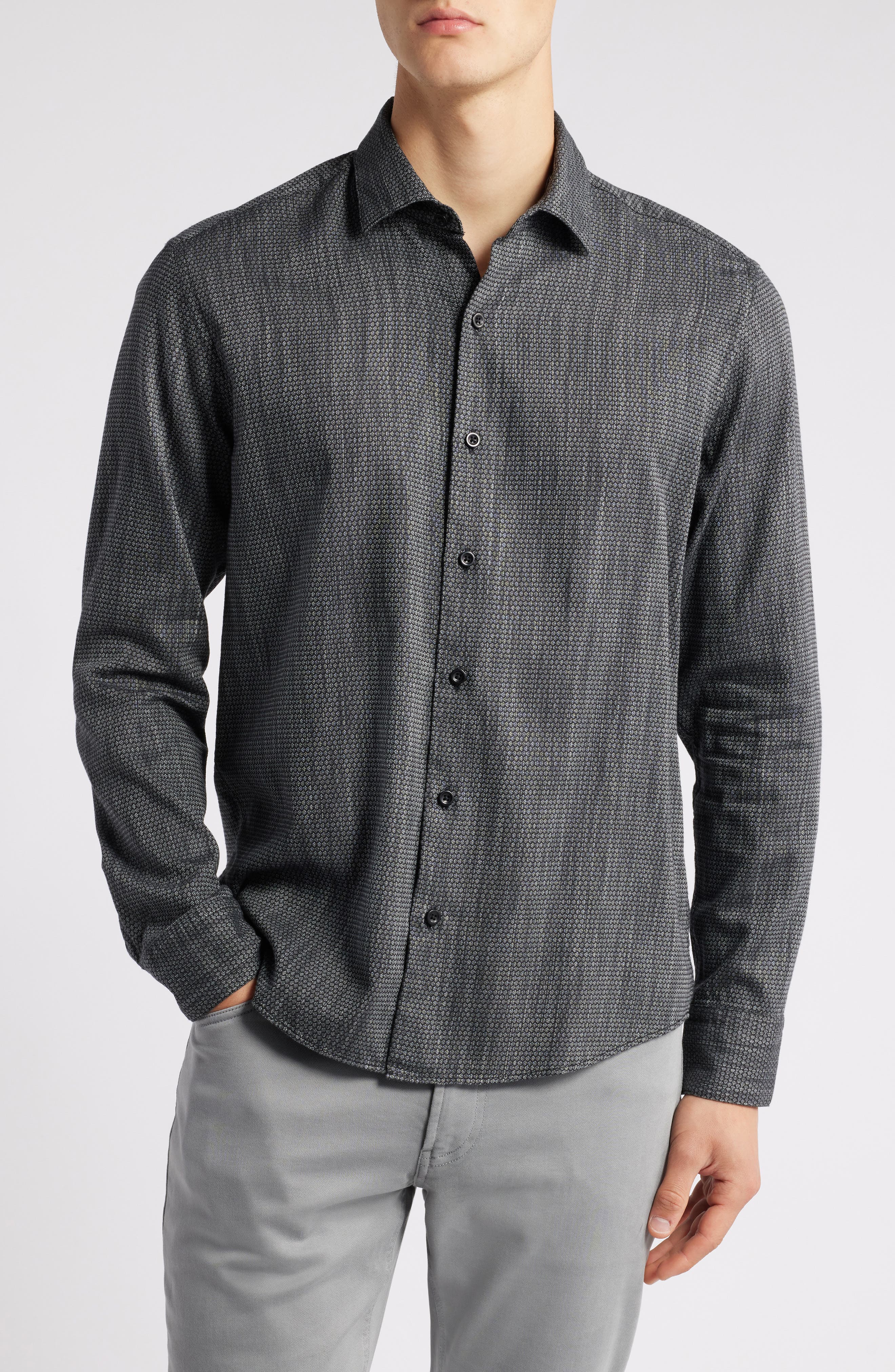 Robert Barakett Rufus Cotton Button-Up Shirt