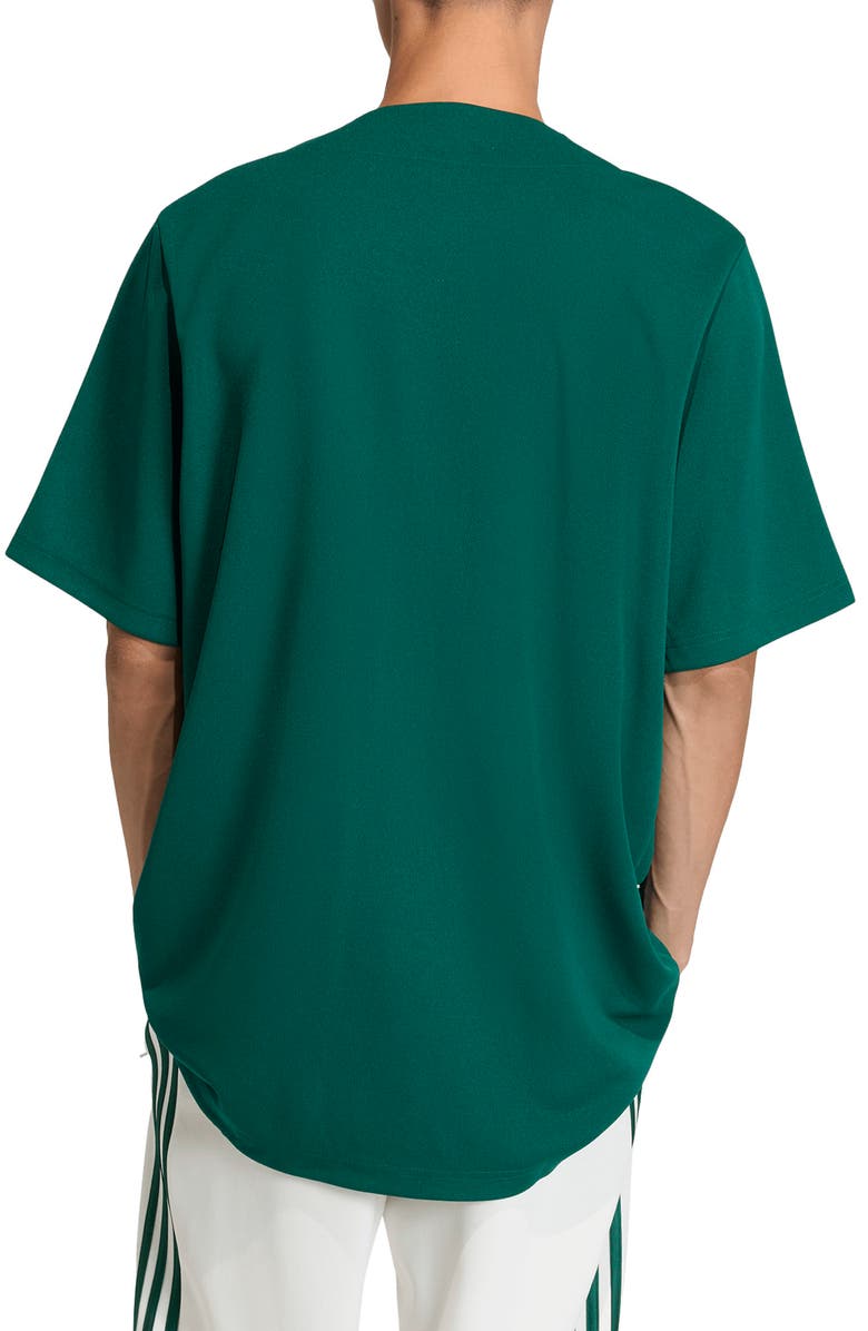 adidas Summer League Varsity Baseball Jersey, Alternate, color, Green/ Better Scarlet/