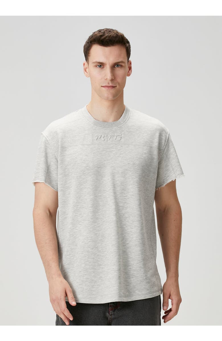 PCFG Cotton Tshirt With Emboss Print, Alternate, color, Grey