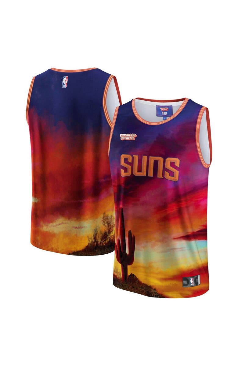 NBA X KIDSUPER Unisex NBA & KidSuper Studios by Fanatics Red Phoenix Suns Hometown Jersey, Main, color, Red