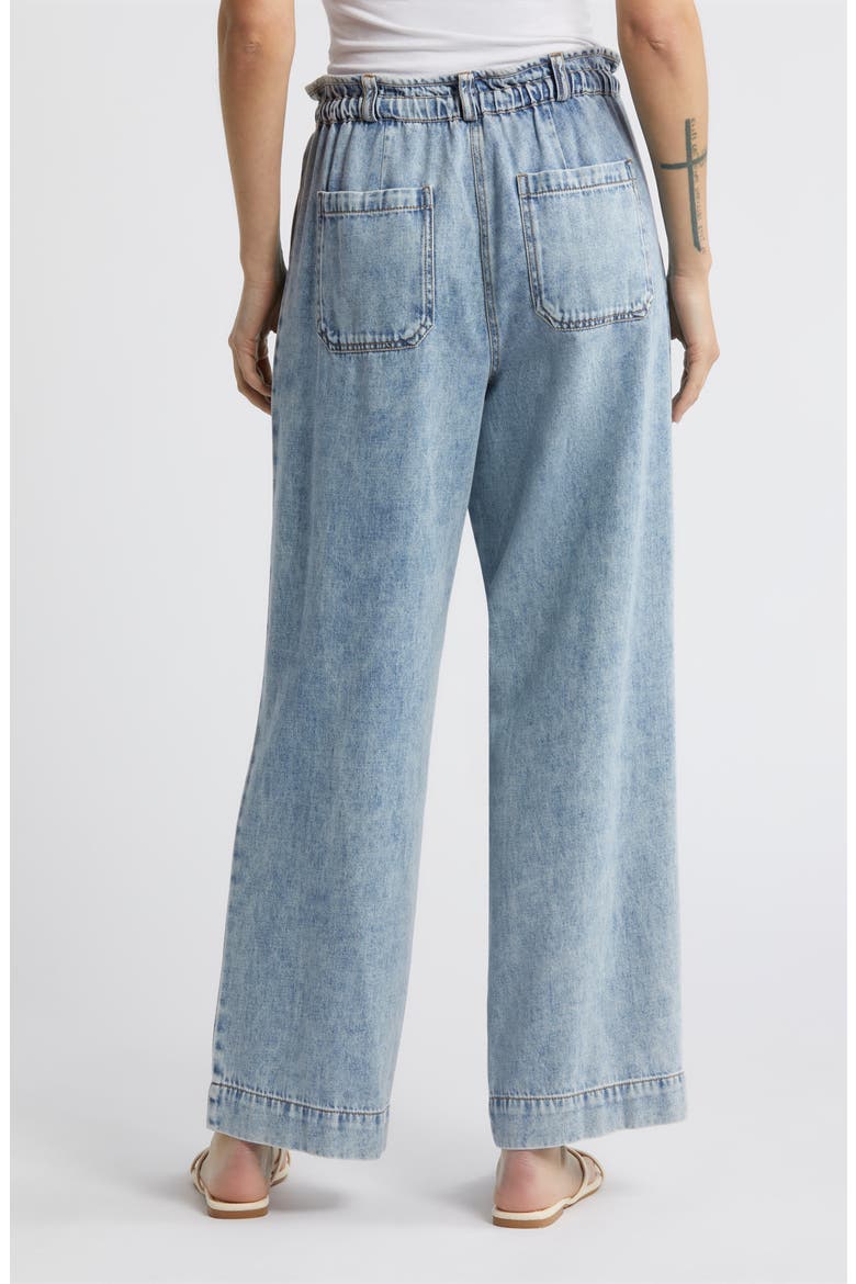 Ryan Wide Leg Drawstring Jeans, Alternate, color, FADED INDIGO