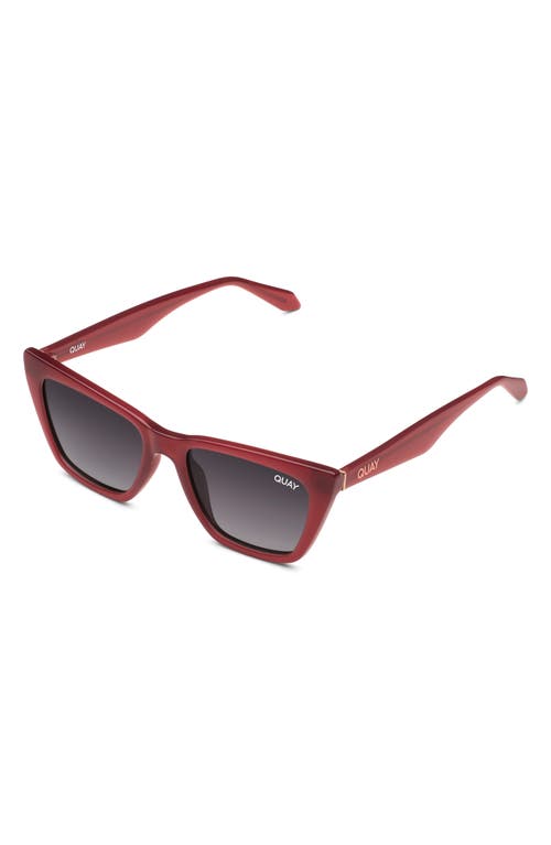Quay Australia Call The Shots 41mm Polarized Cat Eye Sunglasses In Spice/smoke Polarized