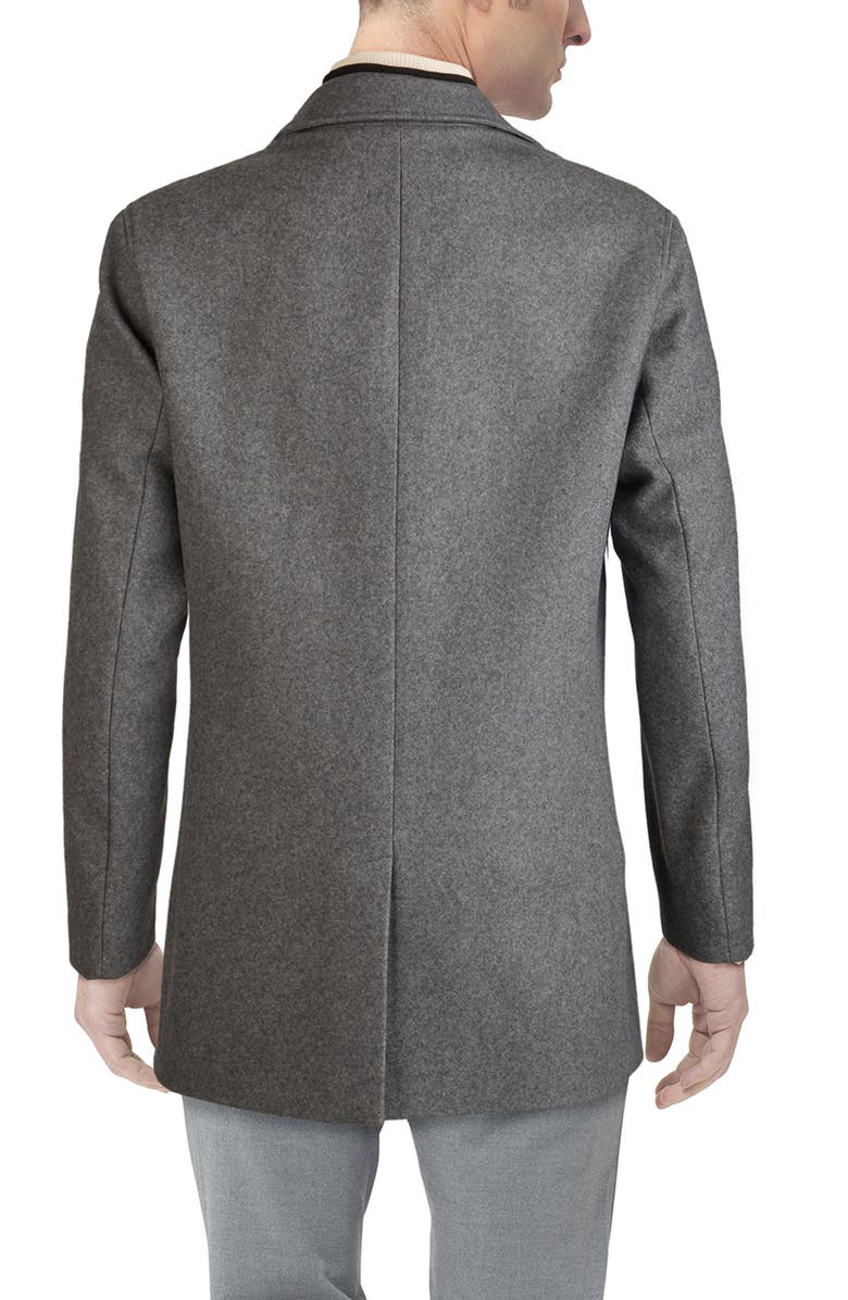 Cole Haan Wool Blend Topcoat with Inset Knit Bib, Alternate, color, 