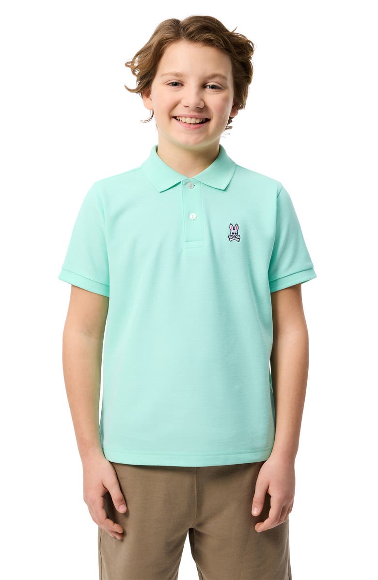 Psycho Bunny Kids' Classic Cotton Piqué Knit Polo, Alternate, color, 