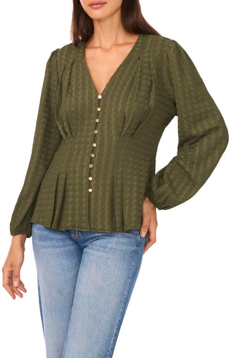 Textured Long Sleeve Top