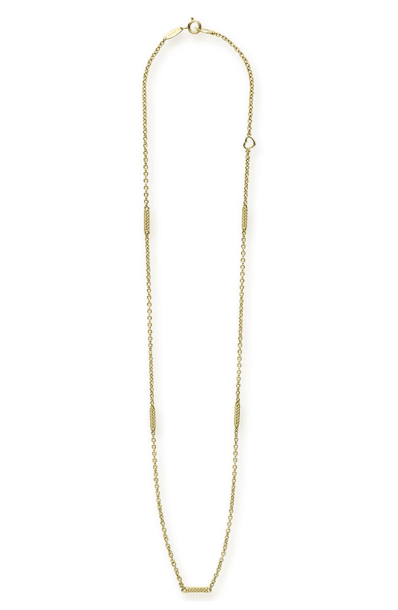 LAGOS Caviar Bead Station Necklace, Main, color, Gold