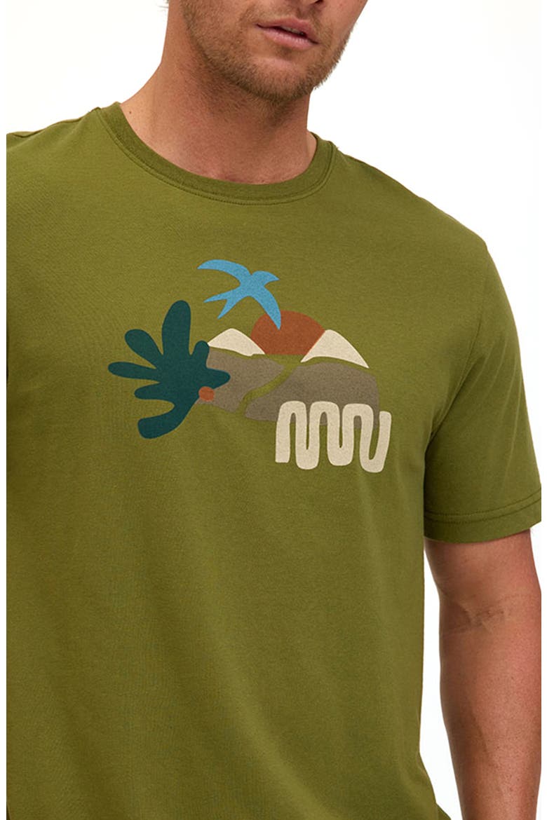 Soaring Nature Graphic T-Shirt, Alternate, color, KELP