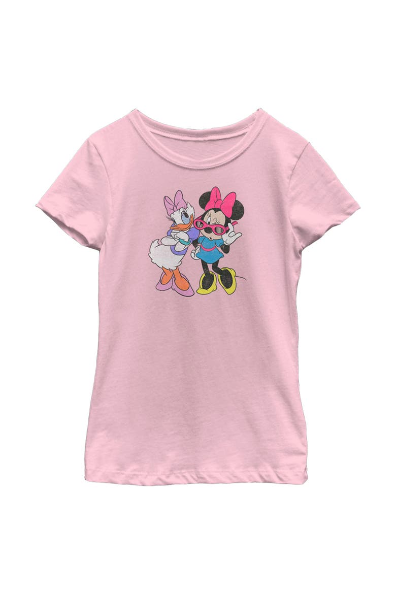 Girls' Minnie and Daisy Graphic Tee, Main, color, Light Pink