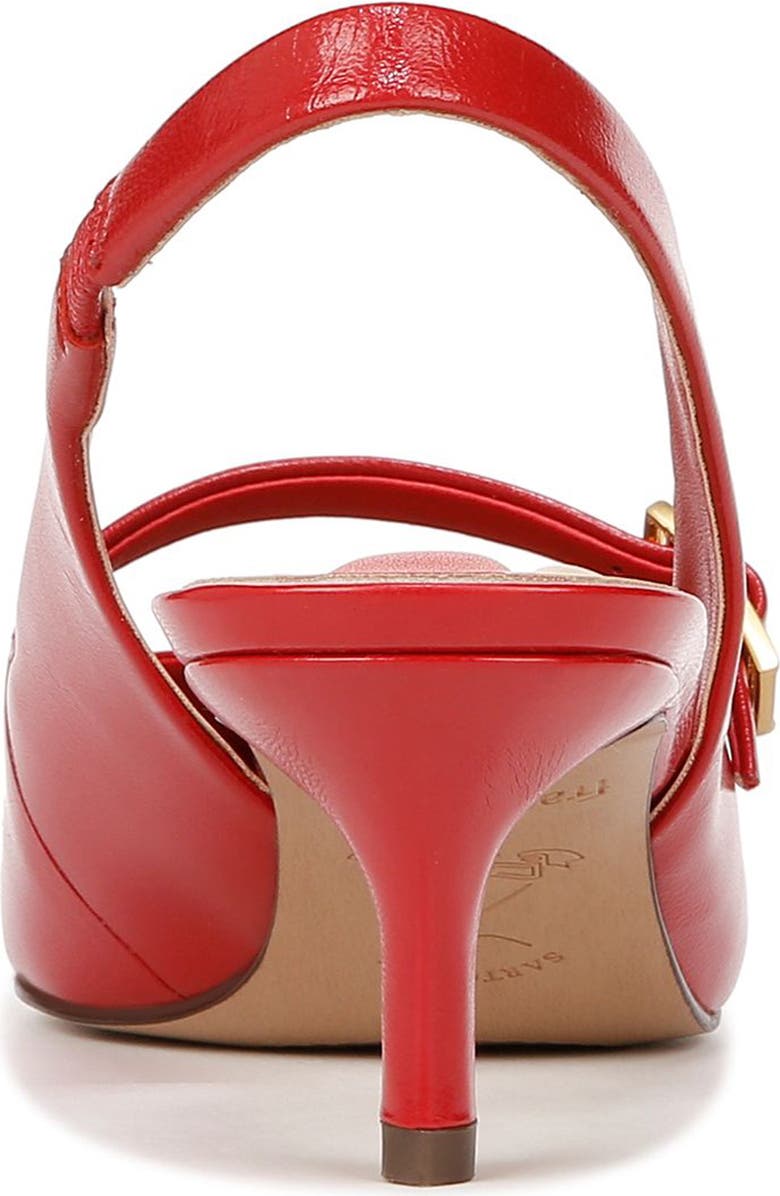 Franco Sarto Khloe Pointed Toe Kitten Heel Pump, Alternate, color, Red