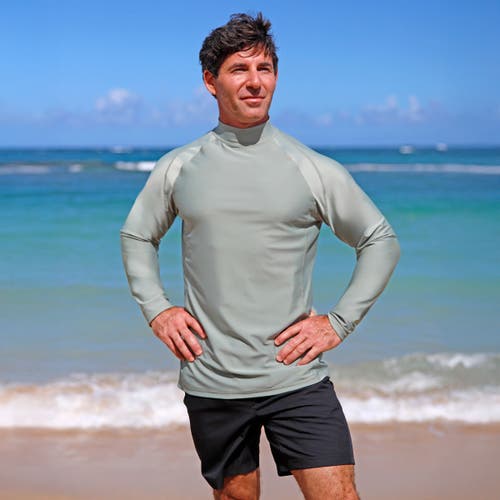 Uv Skinz Long Sleeve Active Sun & Swim Shirt In Lily Pad