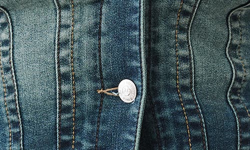 True Religion Racerback Denim Vest In Blue