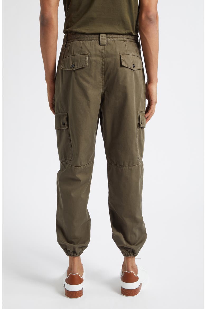 Cavallo Cotton Gabardine Cargo Jogger Pants, Alternate, color, VERDE OLIVA SCURO