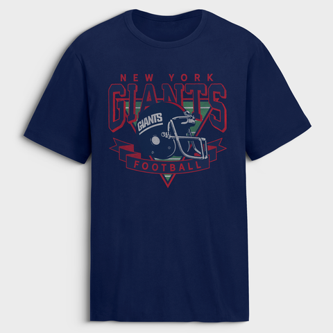Men's Fanatics Navy New York Giants Old Fashion Rushing Legacy Cotton T-Shirt