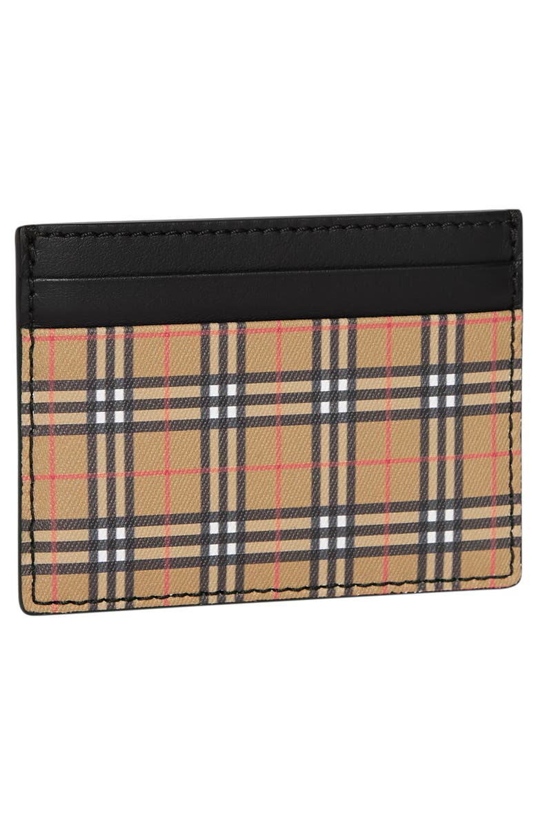 Burberry Sandom Check Card Case, Alternate, color,