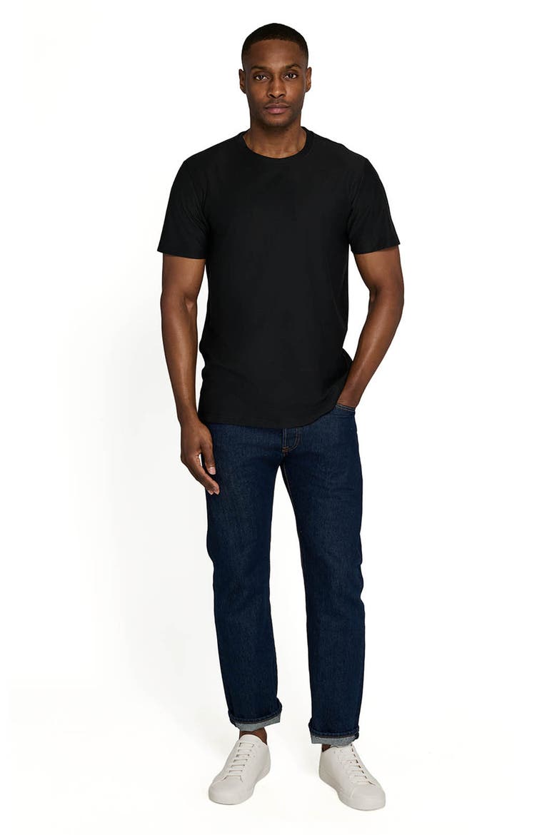 Solid Mapleton Luxe Cross Dyed T-Shirt, Alternate, color, BLACK