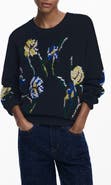Desigual Floral Embroidered Sweater