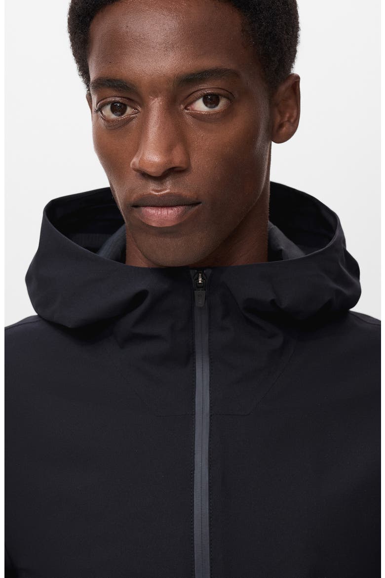 Water Repellent Thermolite® Hooded Jacket, Alternate, color, NAVY