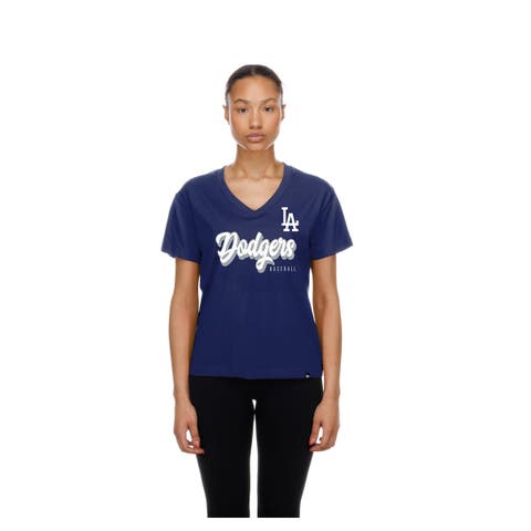Women's New Era Royal Los Angeles Dodgers V-Neck T-Shirt
