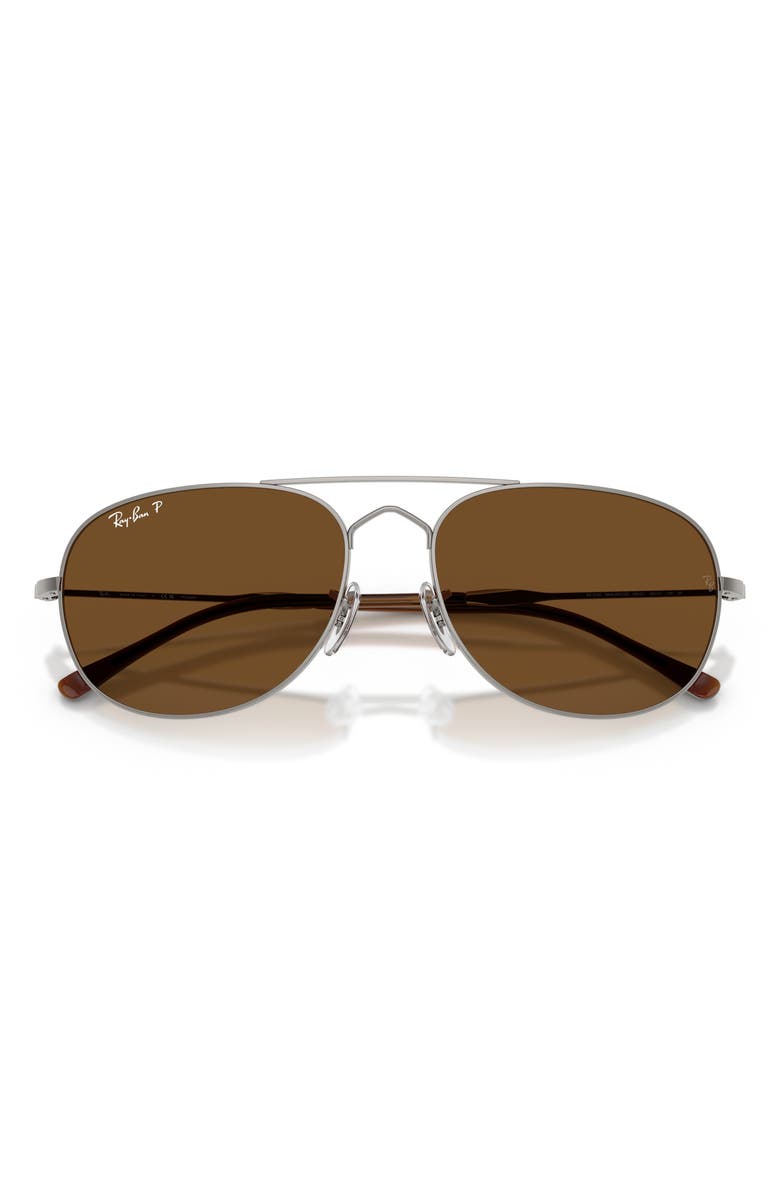 Ray-Ban Bain Bridge 60mm Gradient Polarized Pillow Sunglasses, Alternate, color,