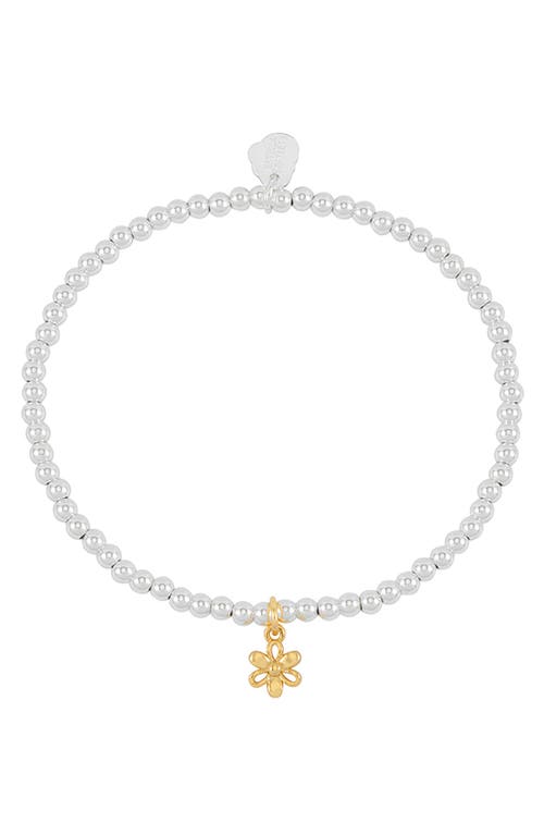 Estella Bartlett Sienna Flower Beaded Stretch Bracelet In Gold