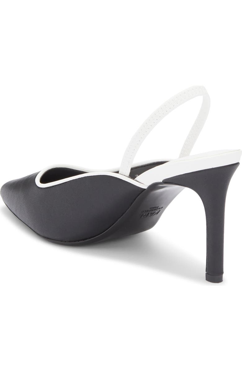 KARL LAGERFELD PARIS Grier Slingback Pump, Alternate, color, Black/ Bright White