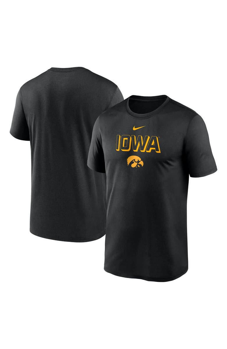 Nike Men's Nike Black Iowa Hawkeyes 2025 Sideline Legend Performance T-Shirt, Main, color,