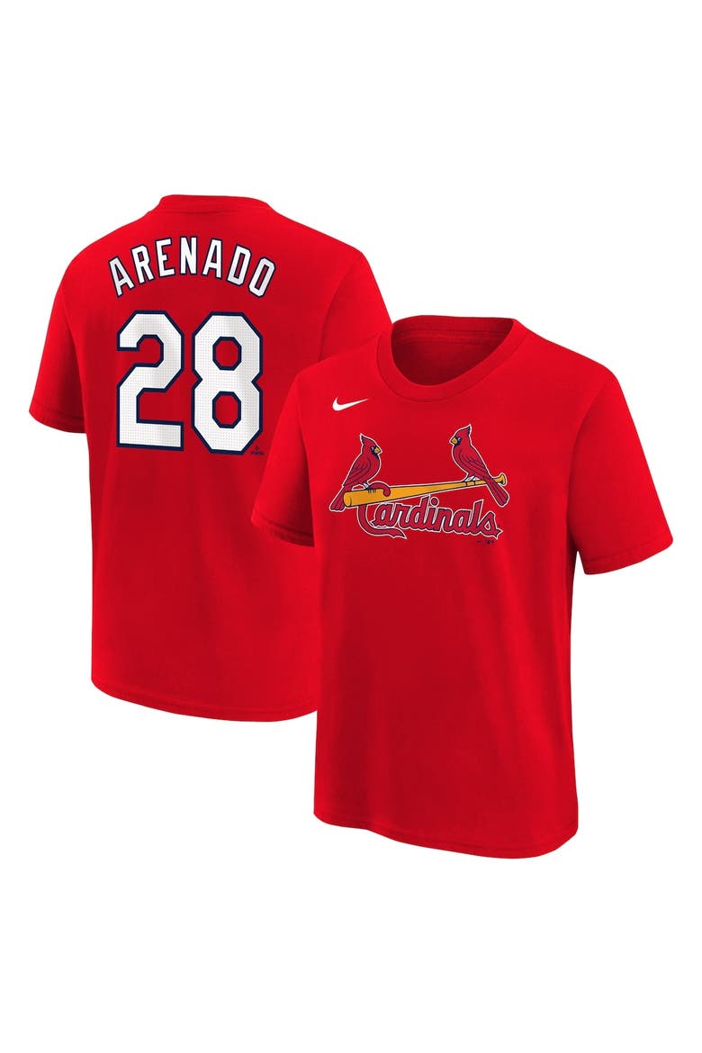 Youth Nike Nolan Arenado Red St. Louis Cardinals Home Player Name & Number T-Shirt, Main, color, Red