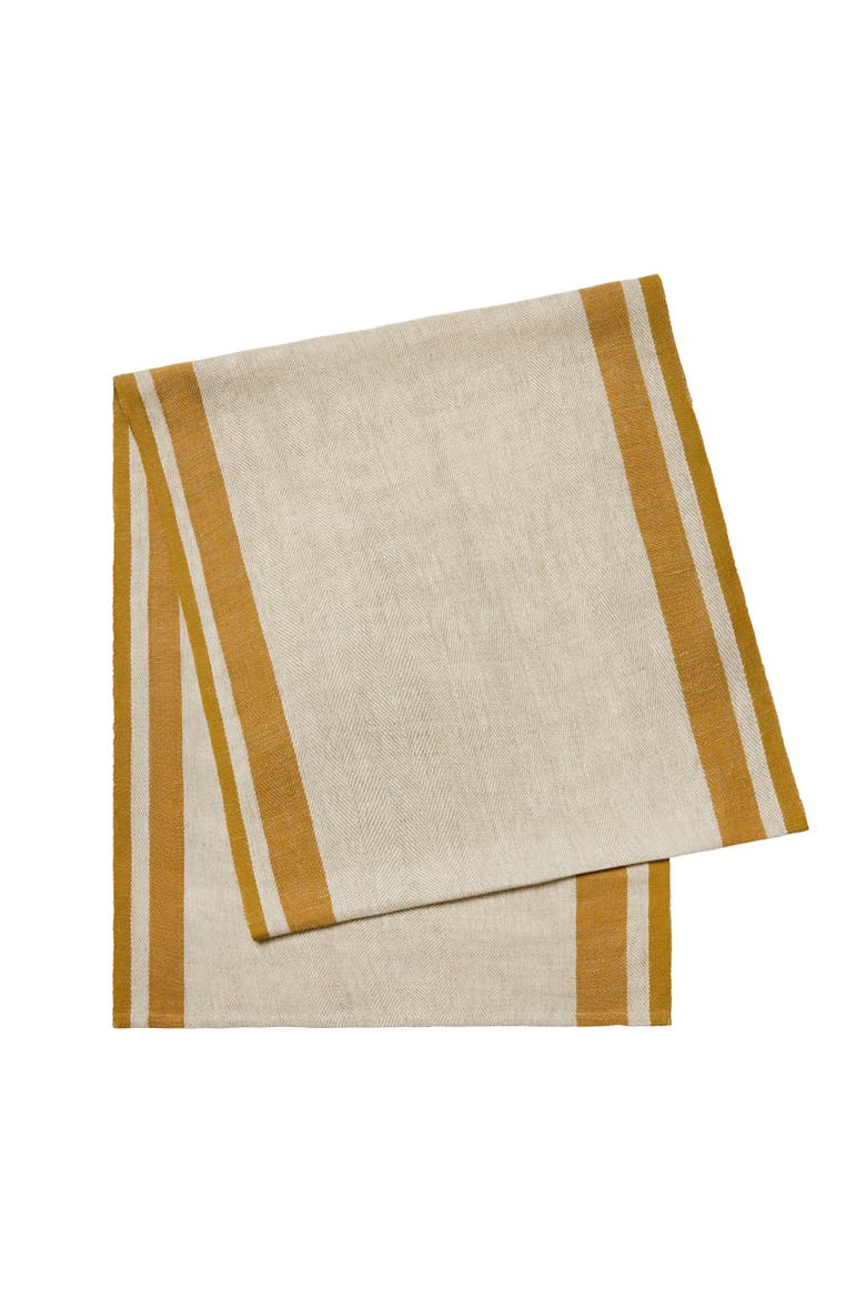 Gordes Runner, Alternate, color, Mustard, Natural 20" x 90"