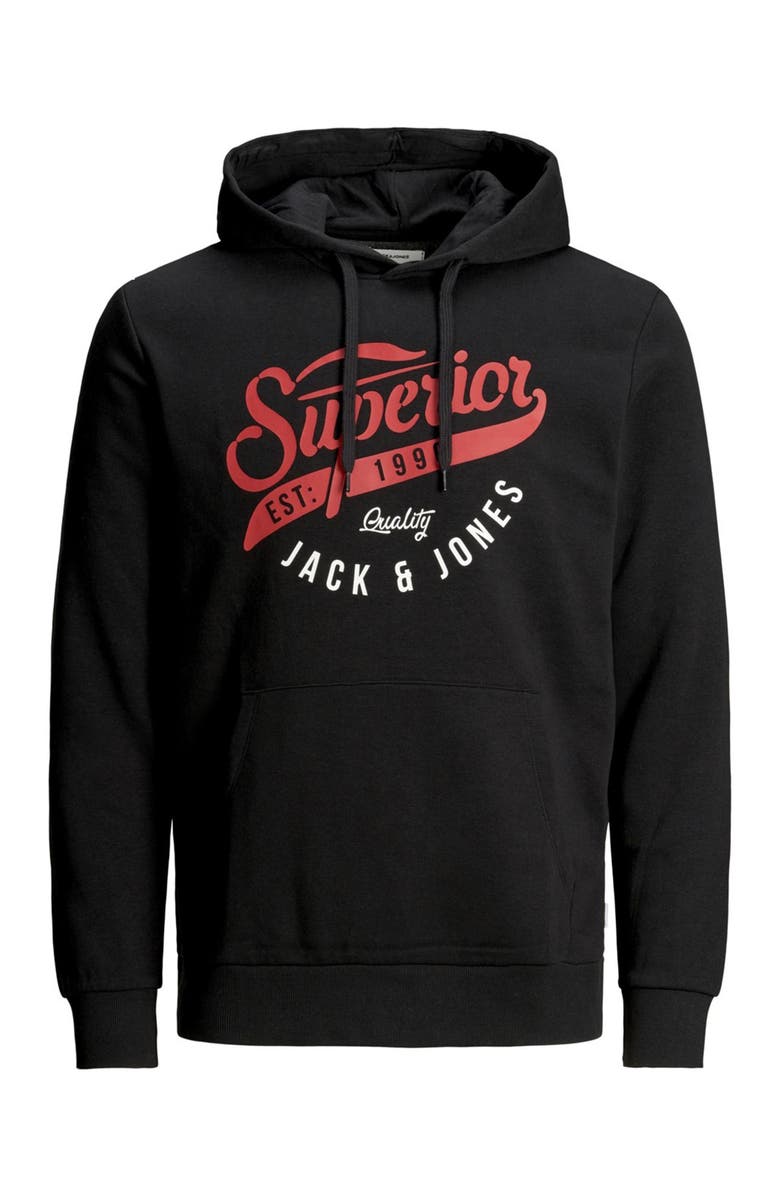 JACK&JONES Graphic Drawstring Hoodie, Main, color, 