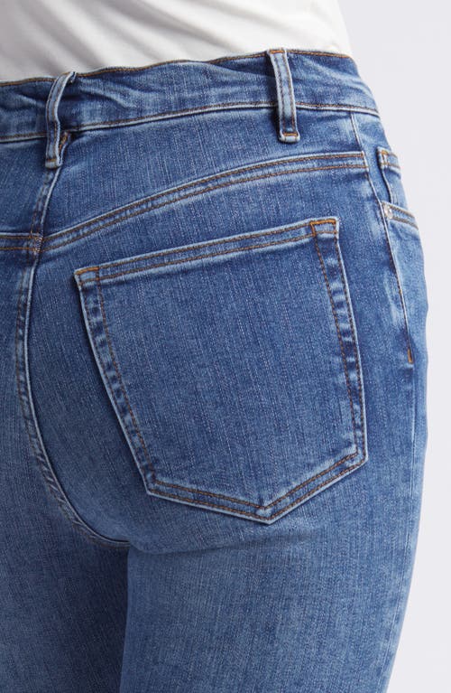 Shop Frame Le High Raw Step Hem Straight Leg Jeans In Mermaid