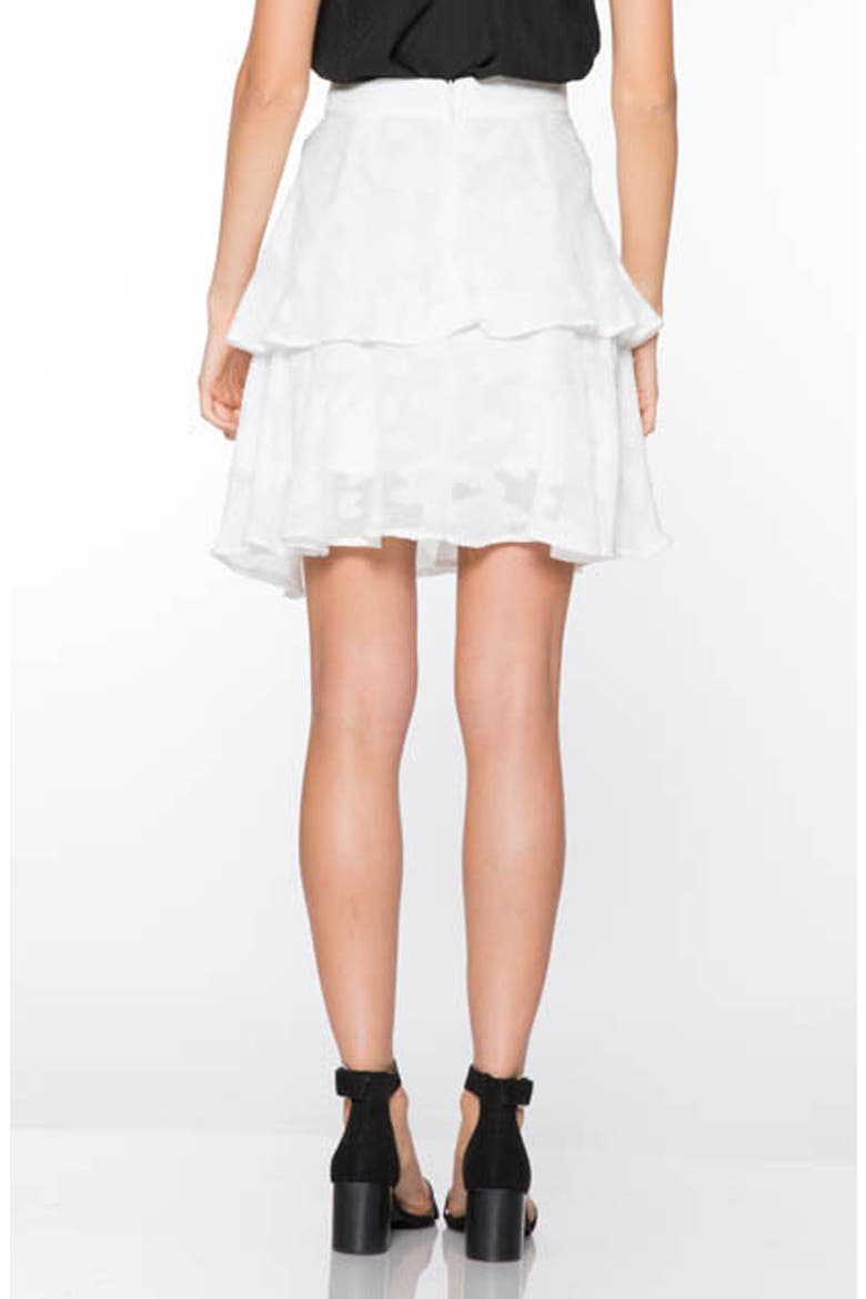 Rose Burnout Ruffle Skirt, Alternate, color, WHITE