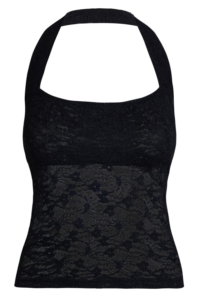 Palisades Lace Halter Top, Alternate, color, NOIR