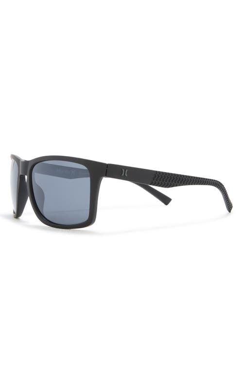 Hurley 56mm Polarized Rectangular Sunglasses