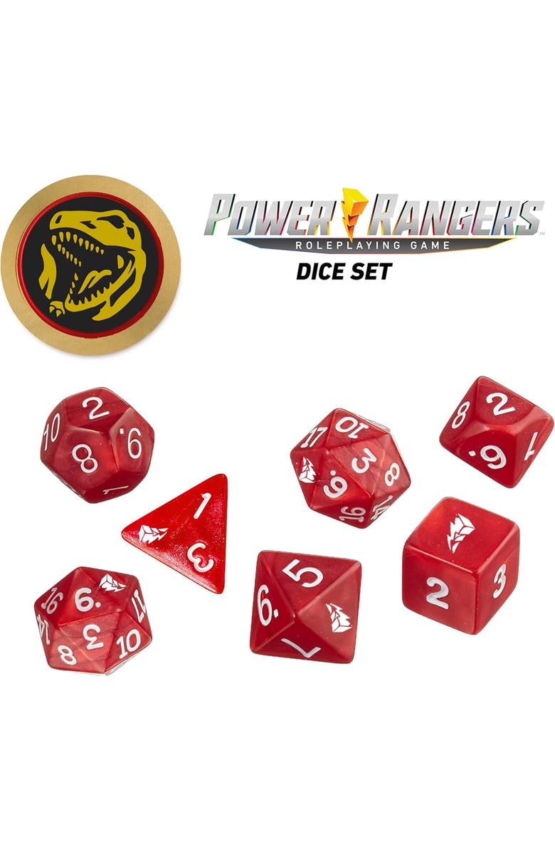 Renegade Game Studios Power Rangers Game Dice Set, Alternate, color, Red