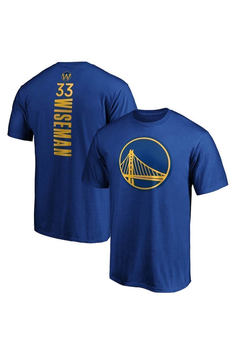 Men's Majestic James Wiseman Royal Golden State Warriors Playmaker Name & Number T-Shirt, Main, color, Royal