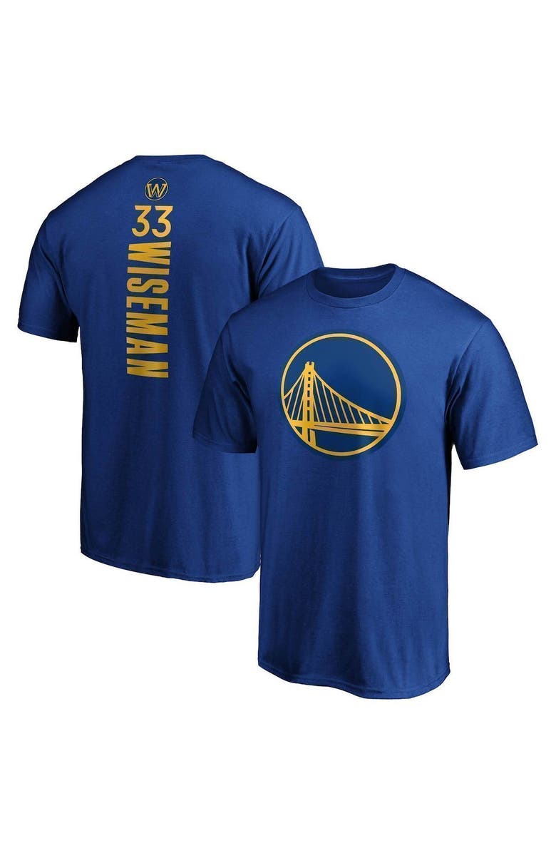FANATICS Men's Majestic James Wiseman Royal Golden State Warriors Playmaker Name & Number T-Shirt, Main, color, 