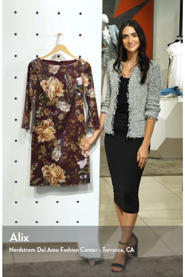 Floral Sequin Shift Dress video