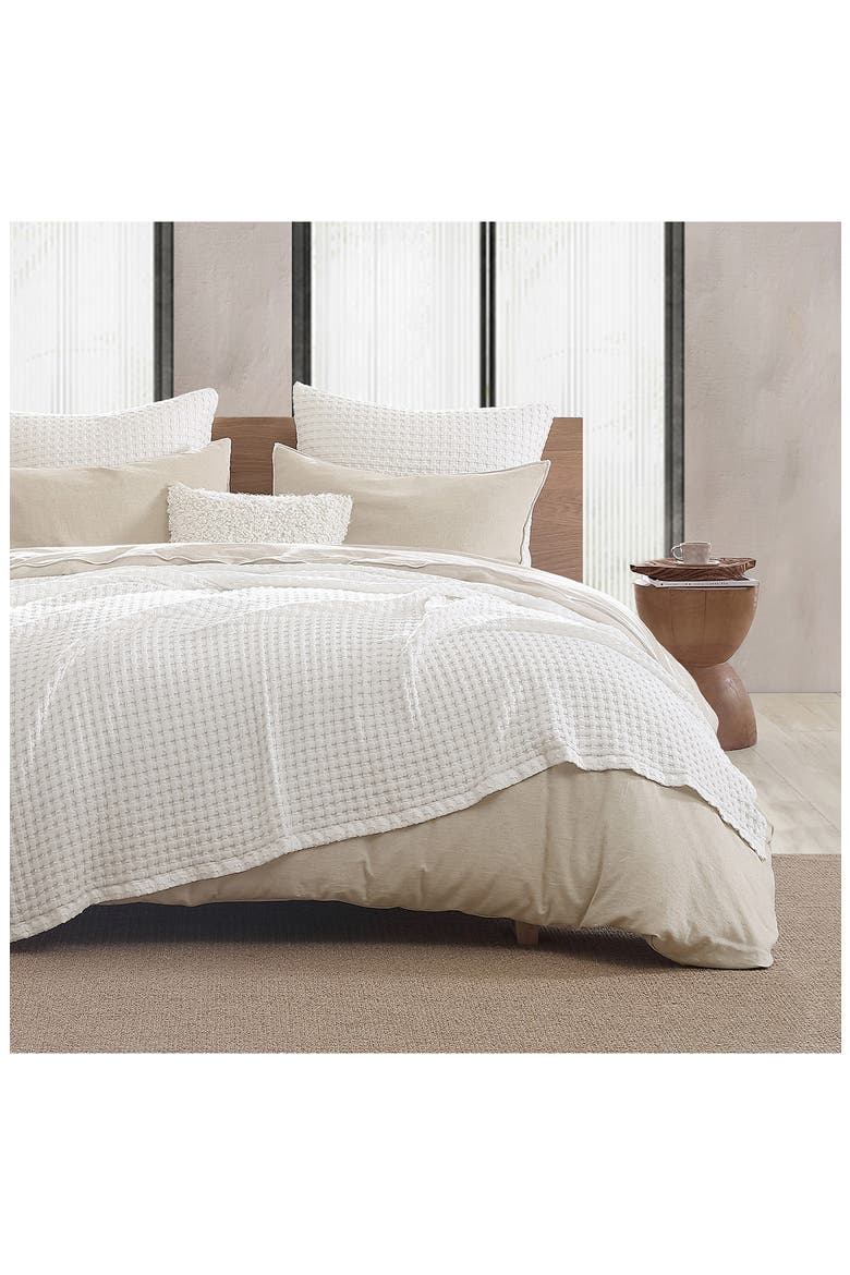 Waffle Cotton Throw Blanket, Alternate, color, WHITE