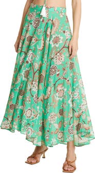 Cara Cara Aquinnah Floral Print Cotton Skirt