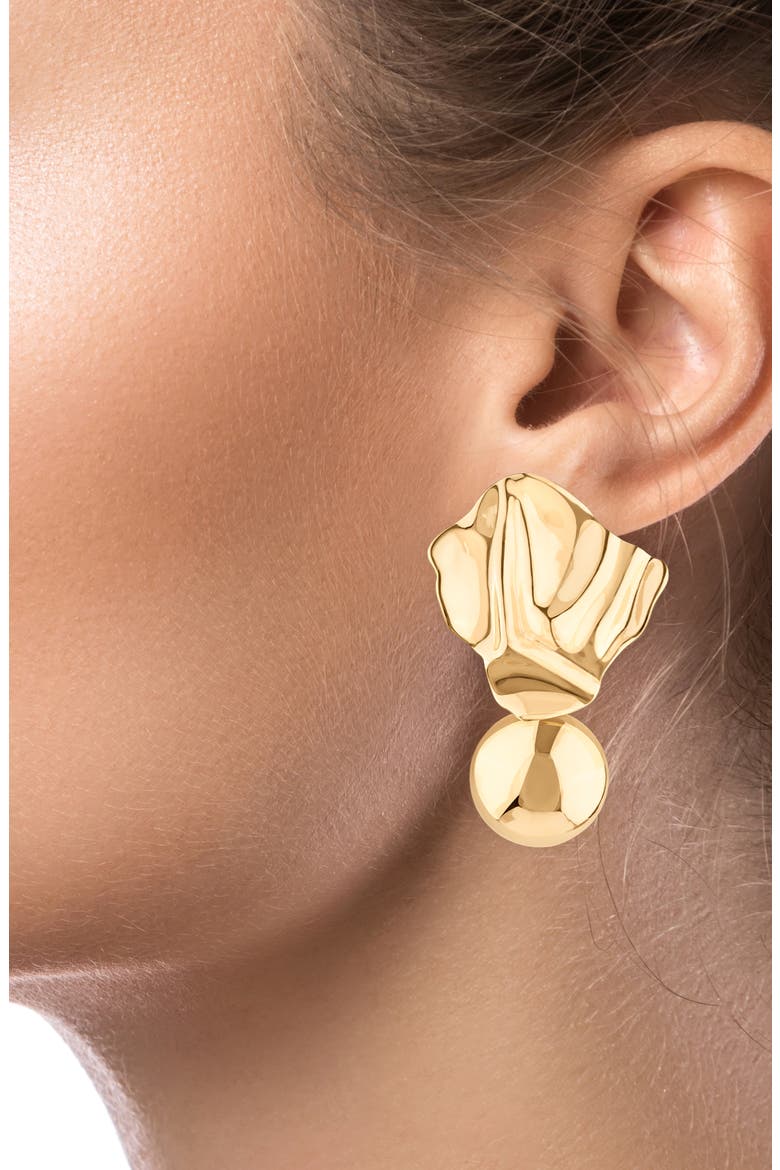 Molten Drop Statement Earrings (Nordstrom Exclusive), Alternate, color, GOLD