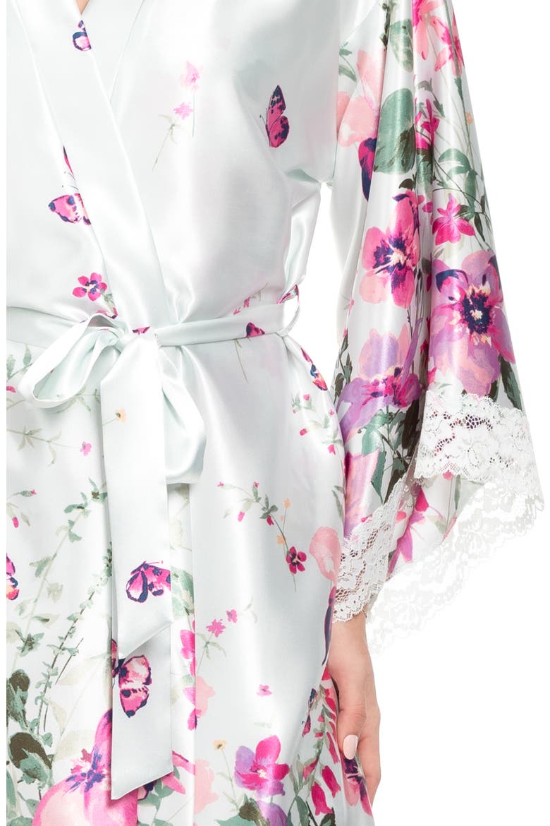 Lena Border Print Satin Wrap, Alternate, color, PALE SAGE