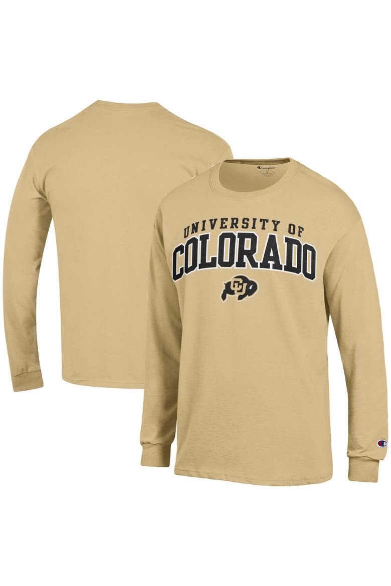 Men's Champion Gold Colorado Buffaloes Property Of Long Sleeve T-Shirt, Main, color, Gold