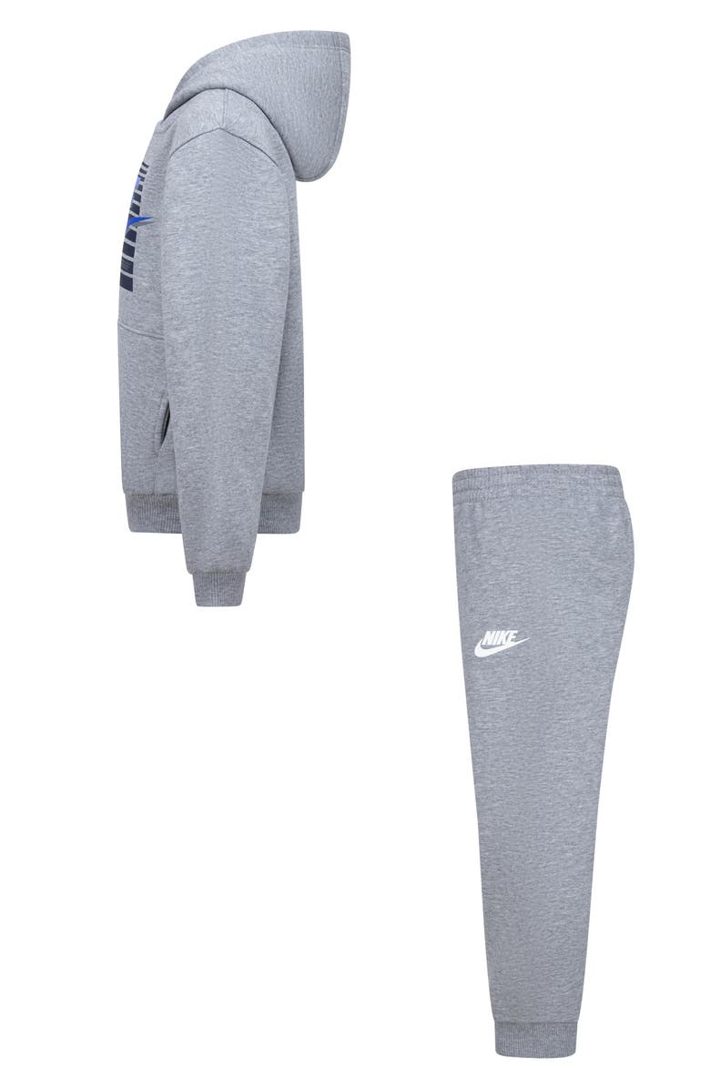 Nike Kids' Gradient Futura Logo Pullover Hoodie & Joggers Set, Alternate, color, Dark Grey Heather